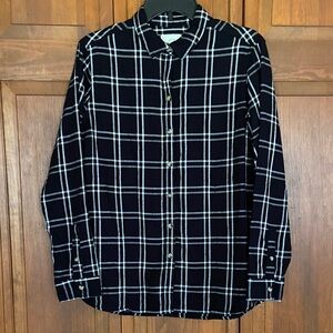 JACHS Girlfriend Black and White Plaid Button Down Shirt